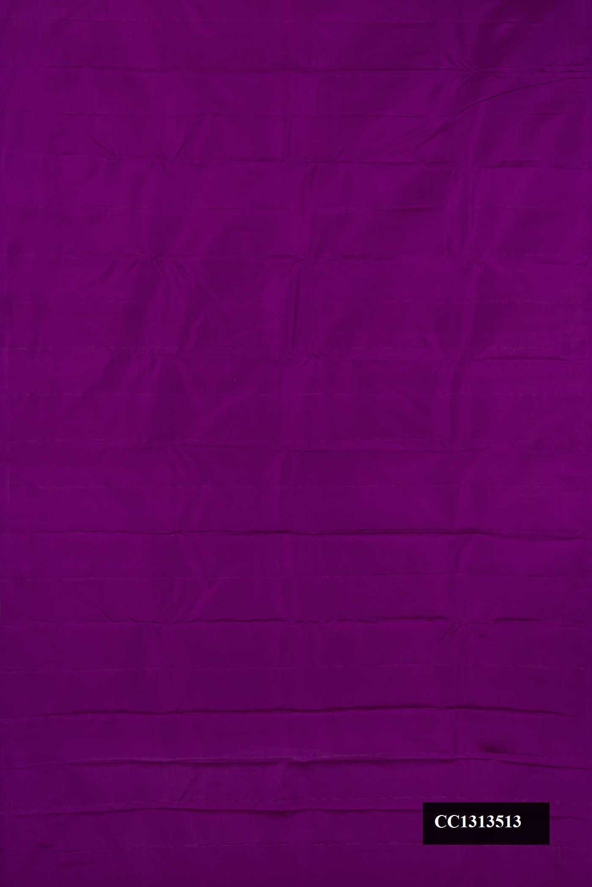 Violet Dual Tone Kanchipuram Silk Saree with Plain Body and Without Border.  displayed on a mannequin