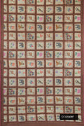 Brown Dual Tone Tussar Silk Saree with Checked design on the body and Embroidery Border.  displayed on a mannequin