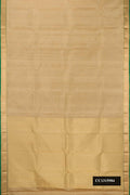 Beige Dual Tone Kanchipuram Silk Saree with Zari Butta on the body and Zari Border.  displayed on a mannequin