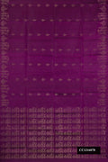 Purple Dual Tone Soft Silk Saree with Zari Butta on the body and Fancy Border.  displayed on a mannequin