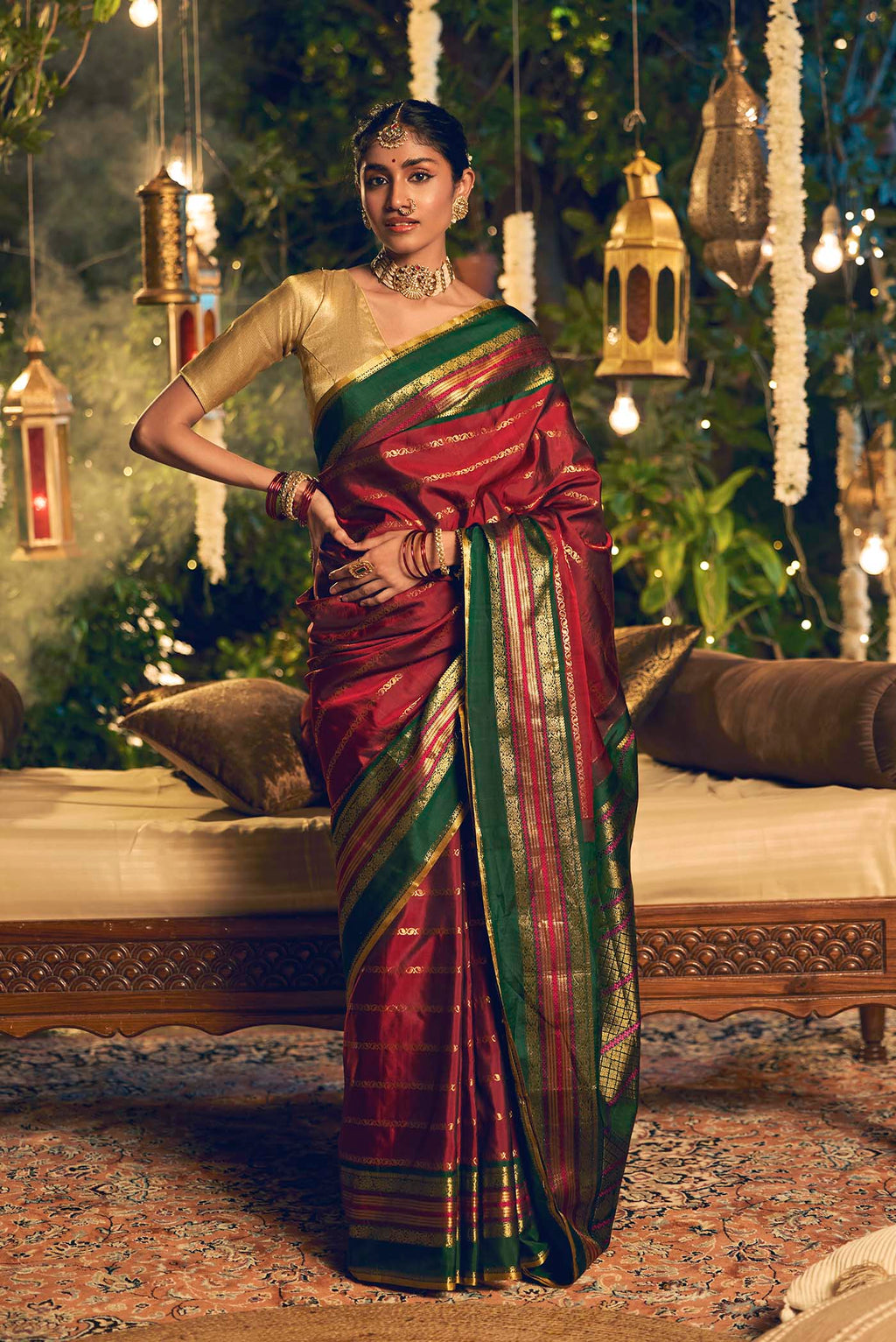 Shobha-Arraku Red Kanchipuram Silk Saree