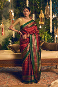 Shobha-Arraku Red Kanchipuram Silk Saree