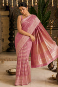 Model wearing a Banarasi Silk