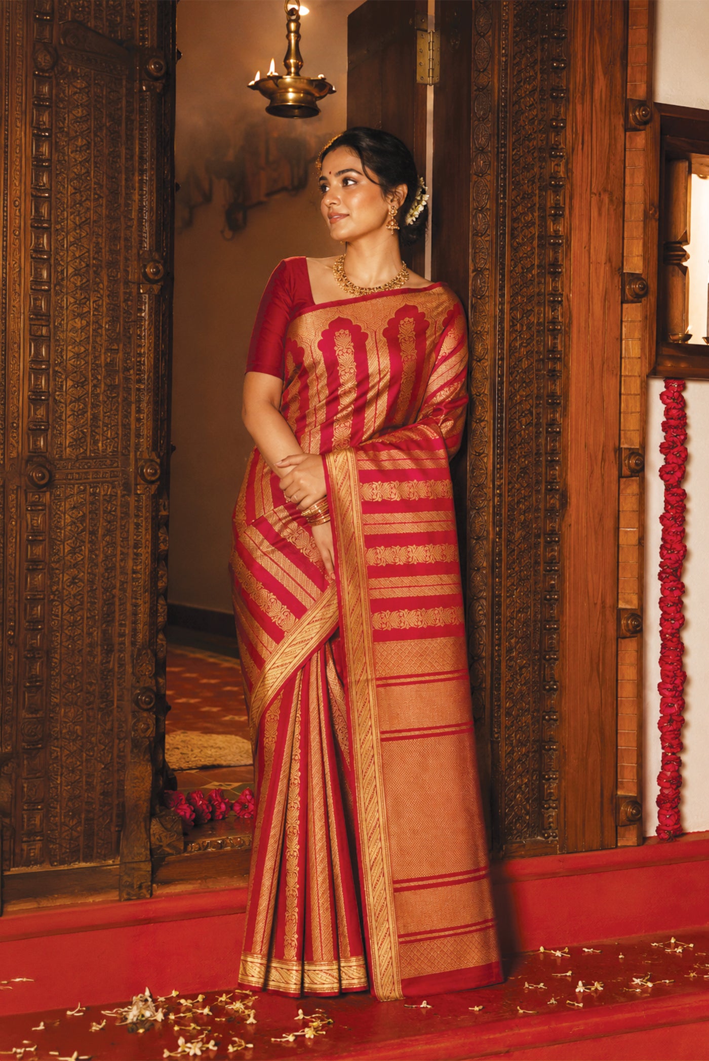 Mangalam-Red Kanchipuram Silk Saree