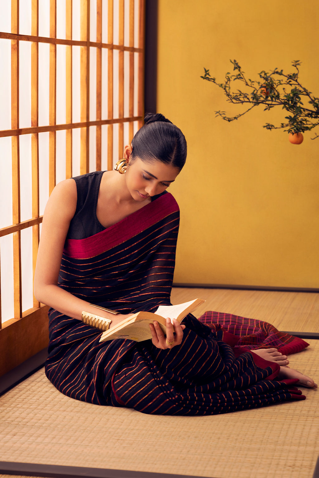 Mishri-Black Cotton Saree