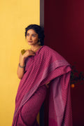 Patang-Burgundy Cotton Saree