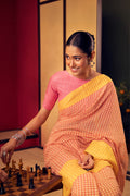 Patang-Yellow Cotton Saree