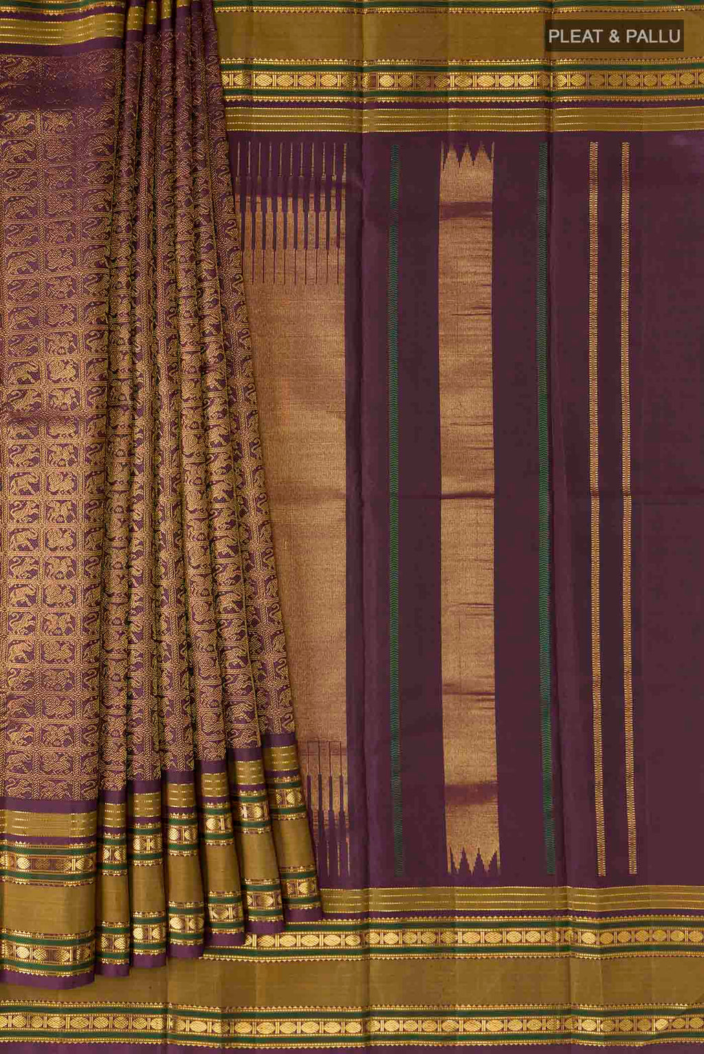 pleats pallu