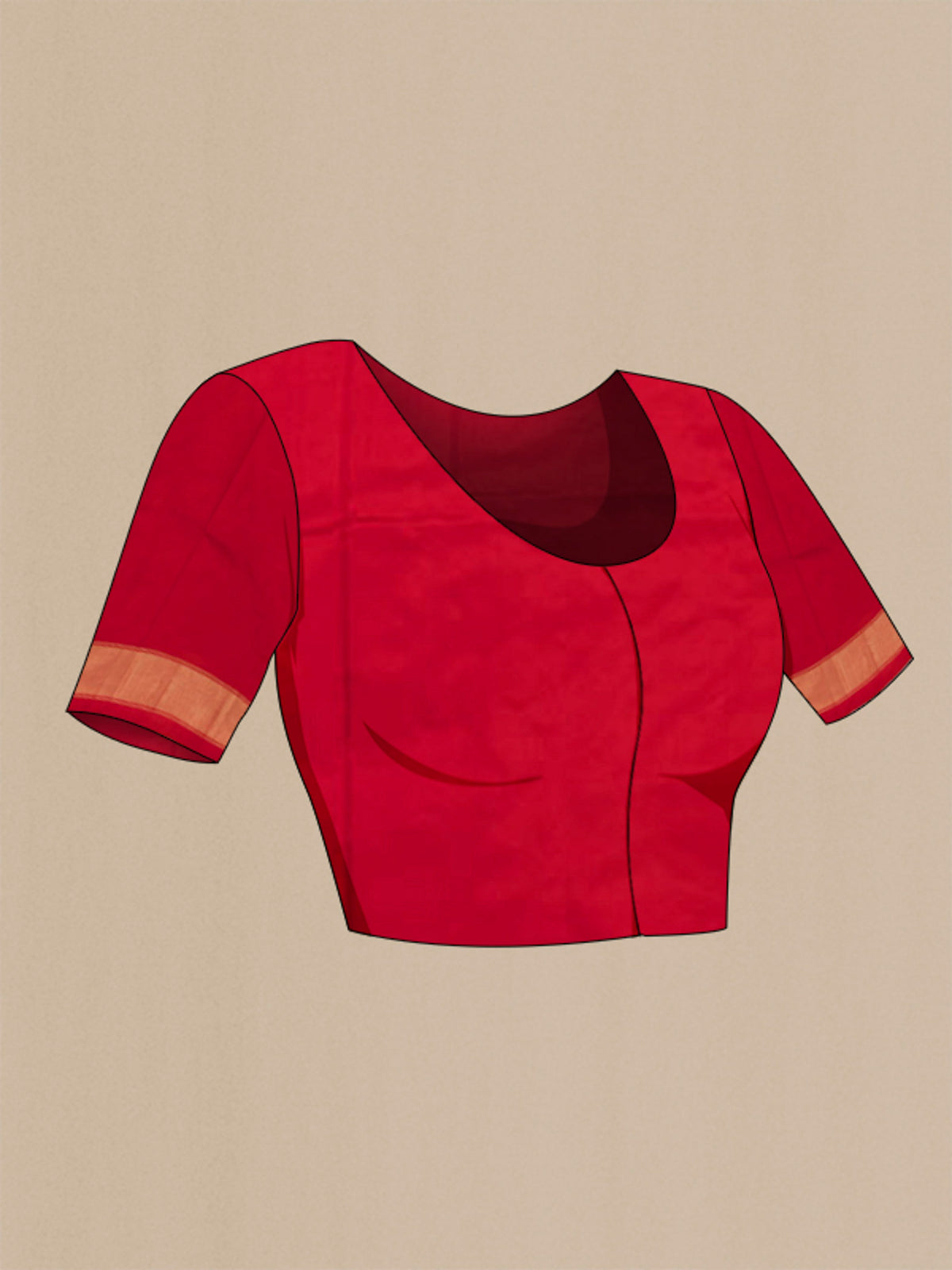 Close up image of the blouse of Mustard Pochampally Silk Saree with Zari Butta on the body and Silk Border