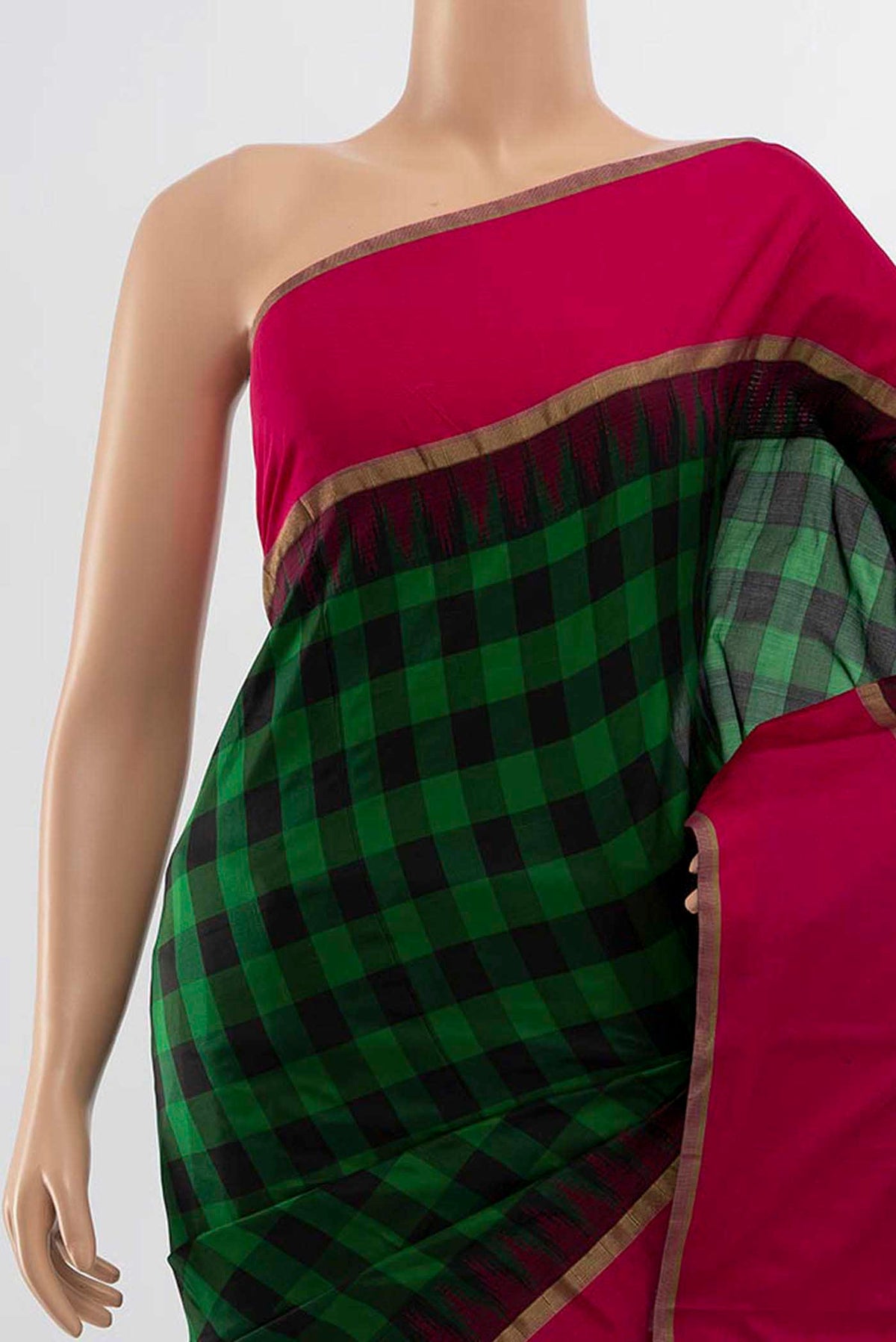 Border image of Multi Color Bangalore Silk - kadyal Saree with Zari Brocade on the body and Silk Border