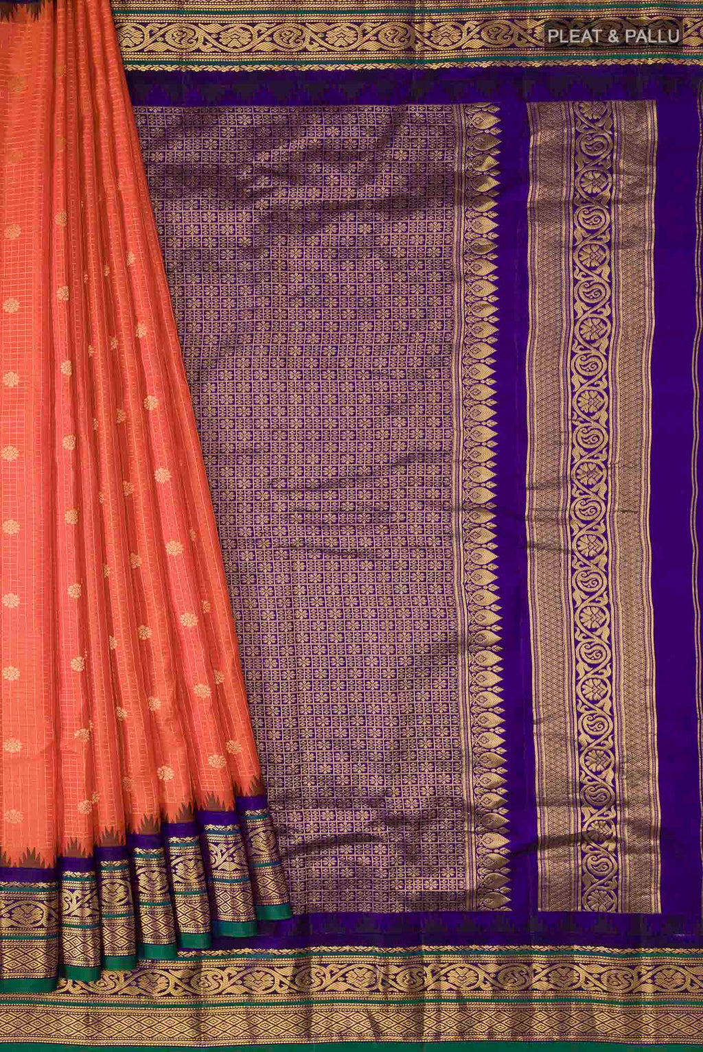 pleats pallu