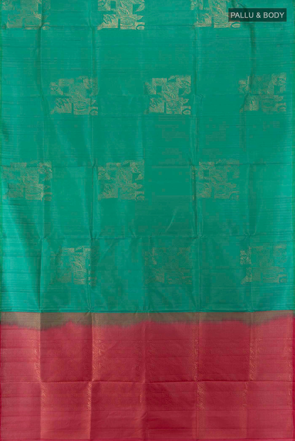 Flat view of Light Green Soft Silk Saree with Zari Butta on the body and Silk Border