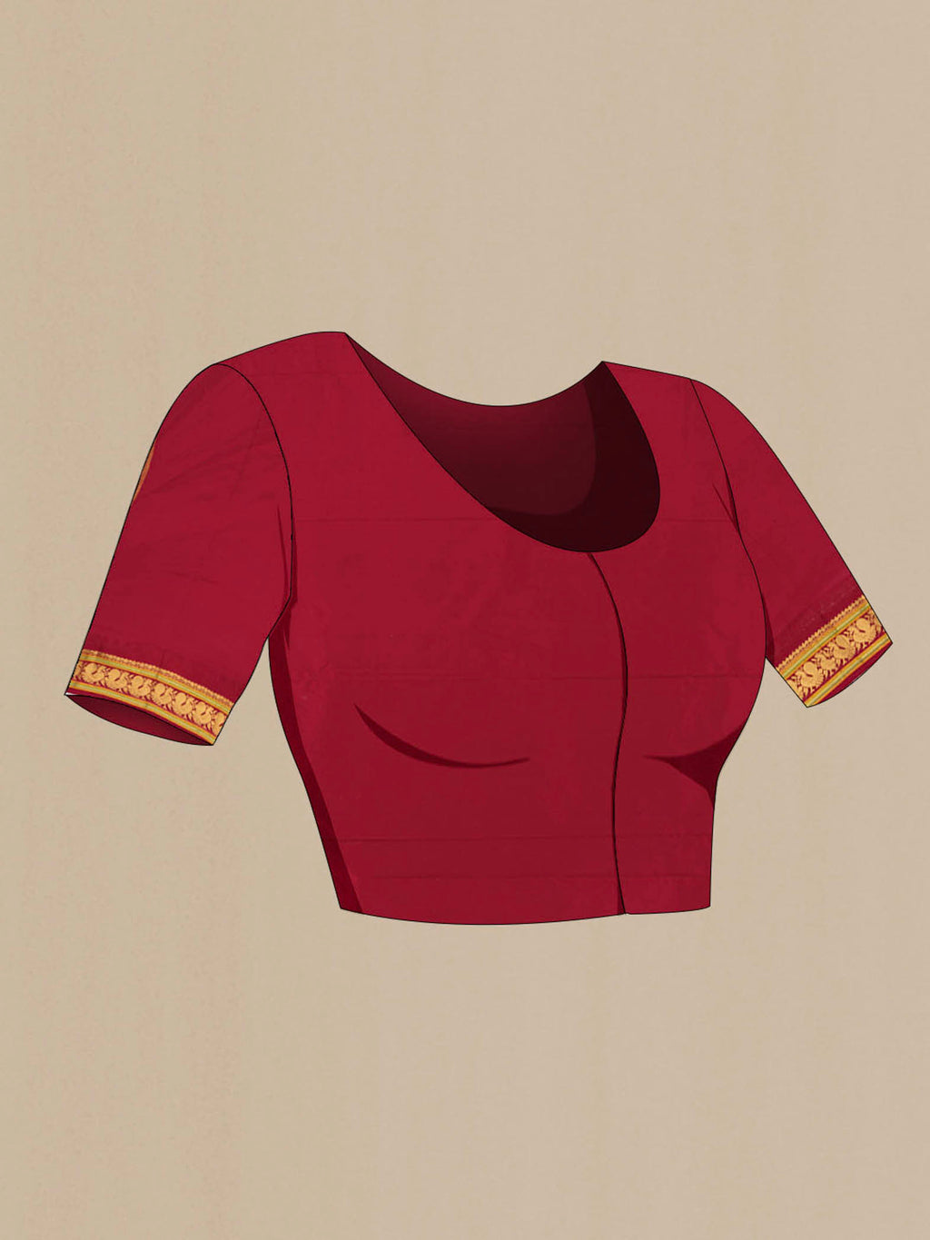 Close up image of the blouse of Black Bangalore Silk - kadyal Saree with Zari Butta on the body and Silk Border