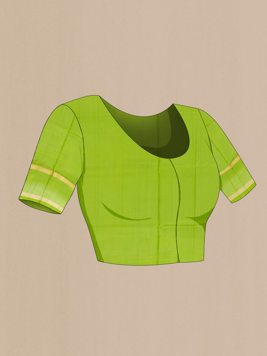 Close up image of the blouse of Maroon Uppada Silk Saree with Zari Butta on the body and Silk Border. 