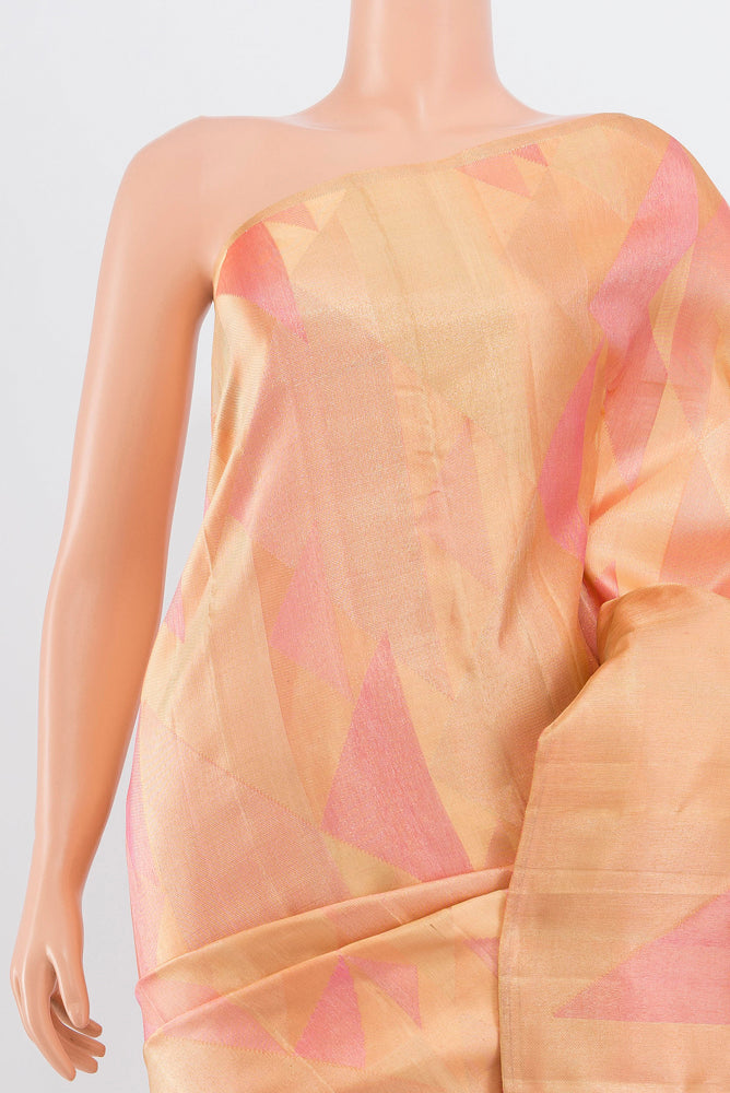 Border image of Pure Silk Pure Zari Golden Kanjivaram Saree with Zari Butta on the body and Silk Border. 