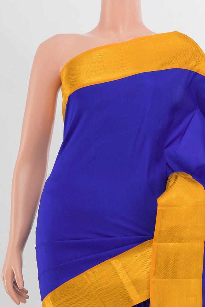 Border image of Pure Silk Pure Zari Light Blue Kanchipuram Saree with Zari Butta on the body and Silk Border. 