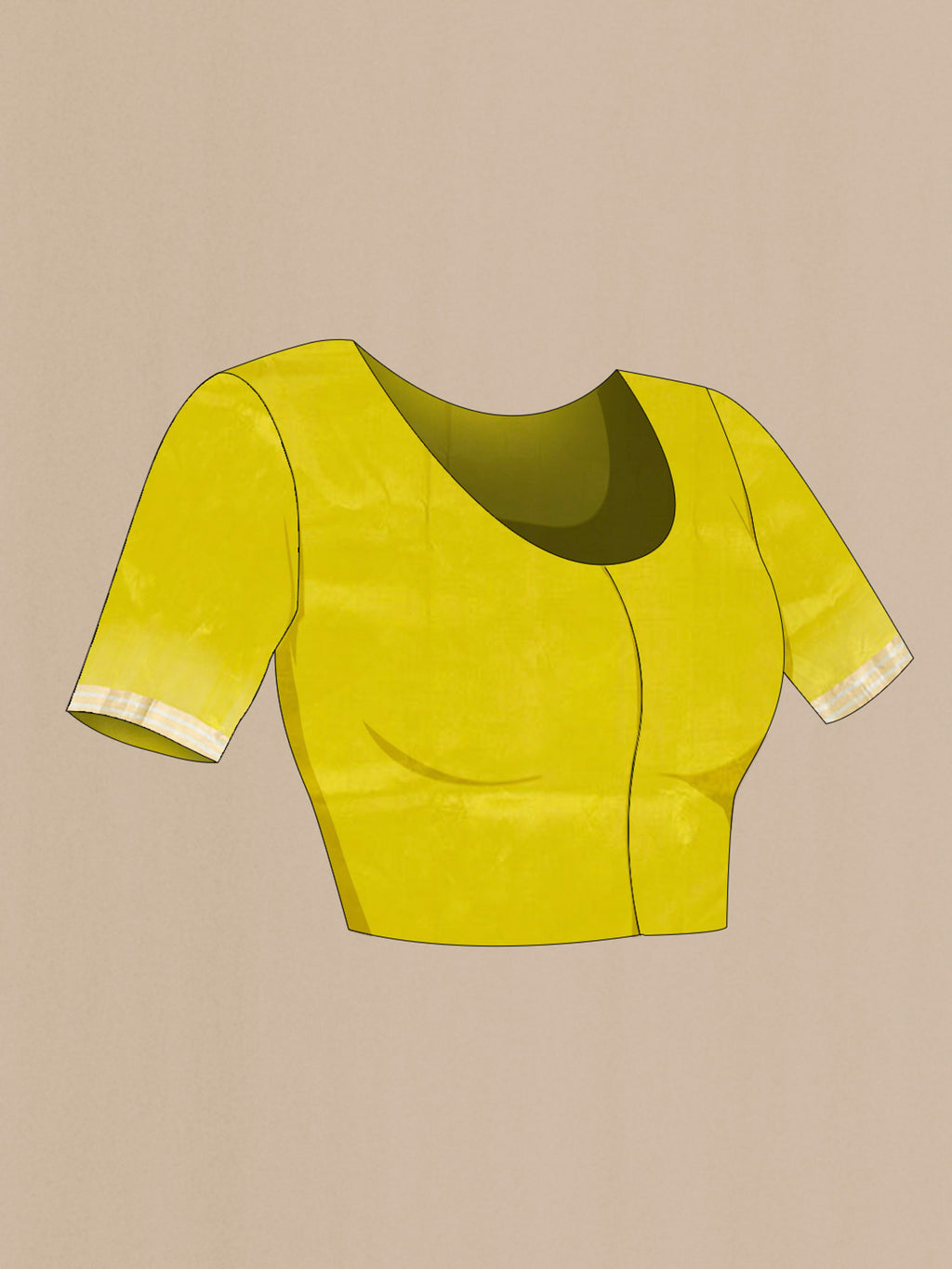 Close up image of the blouse of Pista Green Banarasi Katan Silk Saree with Zari Butta on the body and Silk Border. 