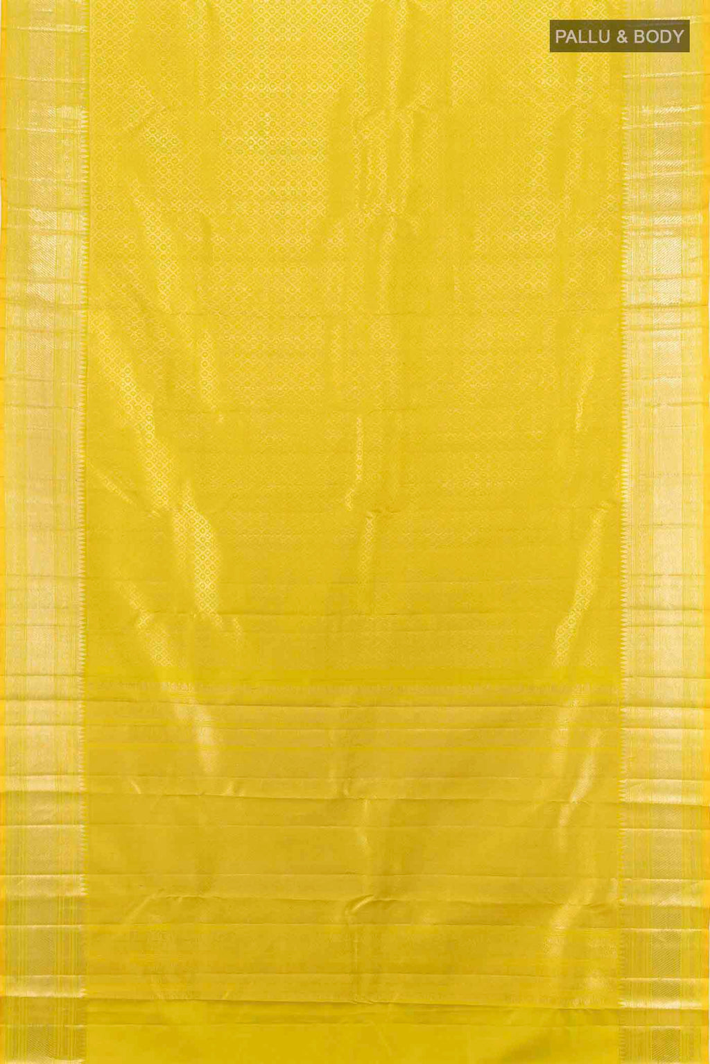 Flat view of Pista Green Kanchipuram Silk Saree with Zari Butta on the body and Silk Border