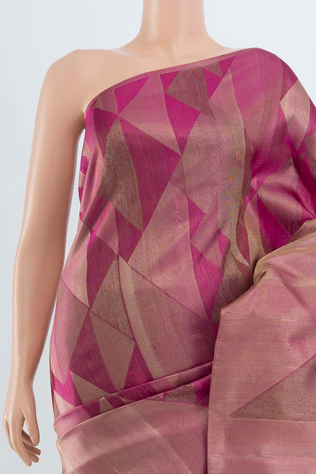 Border image of Purple Kanjivaram Silk Saree with Zari Butta on the body and Silk Border. 