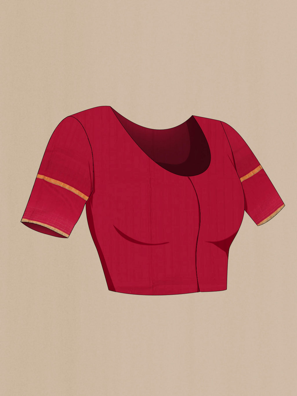 Close up image of the blouse of Multi Color Pochampally Saree with Zari Butta on the body and Silk Border. 