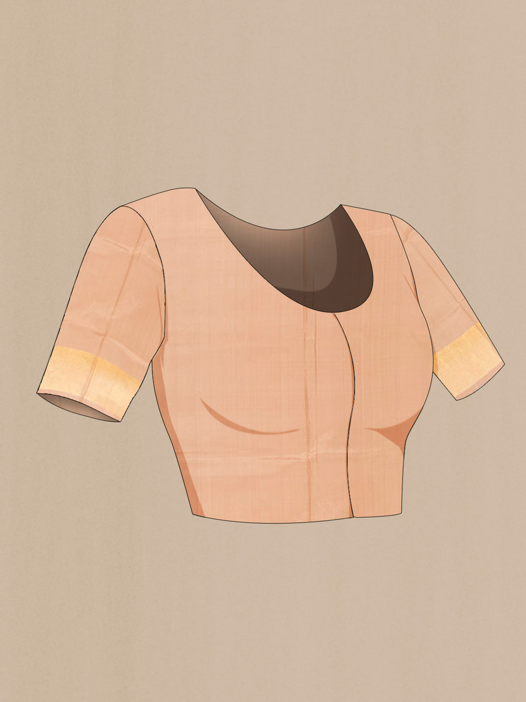 Close up image of the blouse of Light Green Uppada Silk Saree with Zari Butta on the body and Silk Border. 