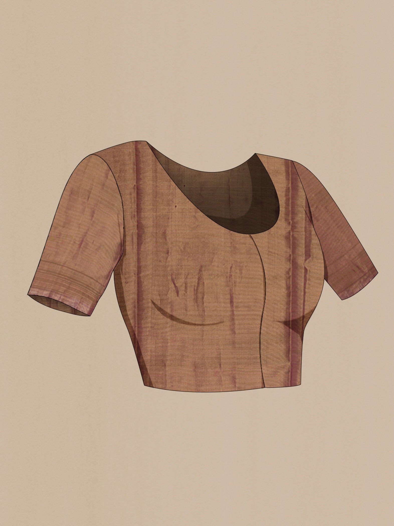 Close up image of the blouse of Multi Color Pochampally Silk Saree with Ikat Print on the body and Silk Border. 