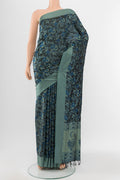 Multi Color Soft Silk Saree with Jacquard With Thread Butta on the body and Silk Border.  displayed on a mannequin