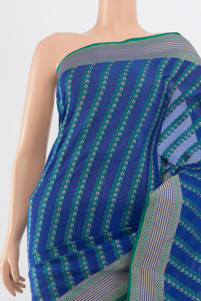 Border image of Multi Color Banarasi Silk Saree with Zari Butta on the body and Silk Border. 