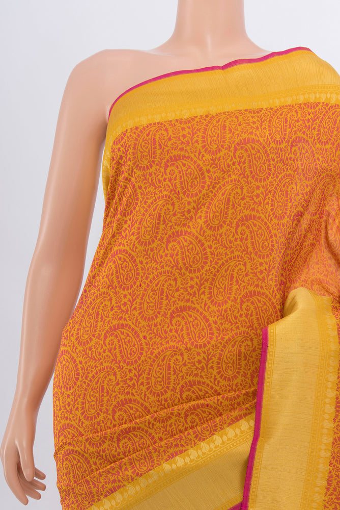 Border image of Multi Color Banarasi Silk Saree with Zari Butta on the body and Silk Border. 