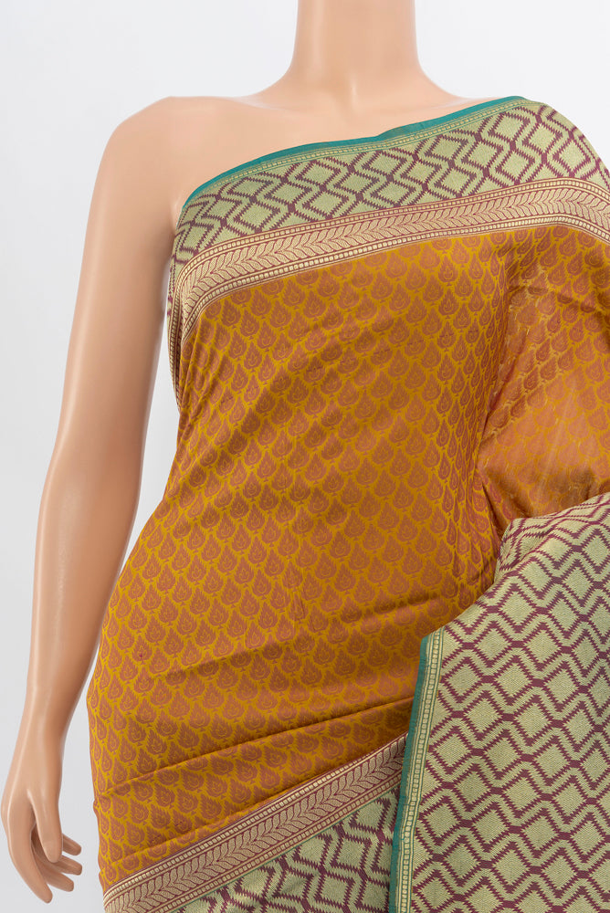 Border image of Multi Color Banarasi Silk Saree with Zari Butta on the body and Silk Border. 