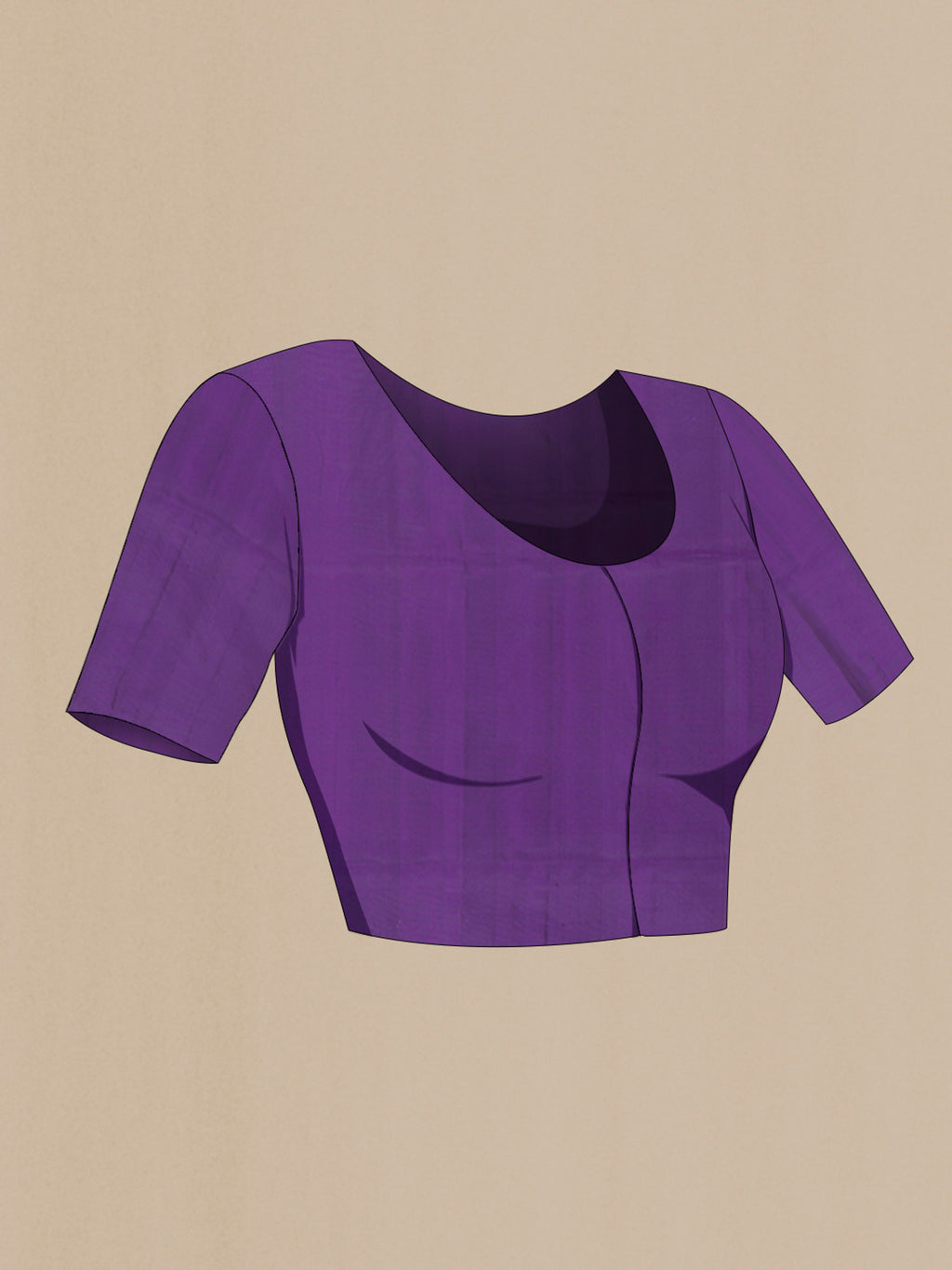 Close up image of the blouse of Davys Grey Soft Silk Saree with Zari Butta on the body and Silk Border. 