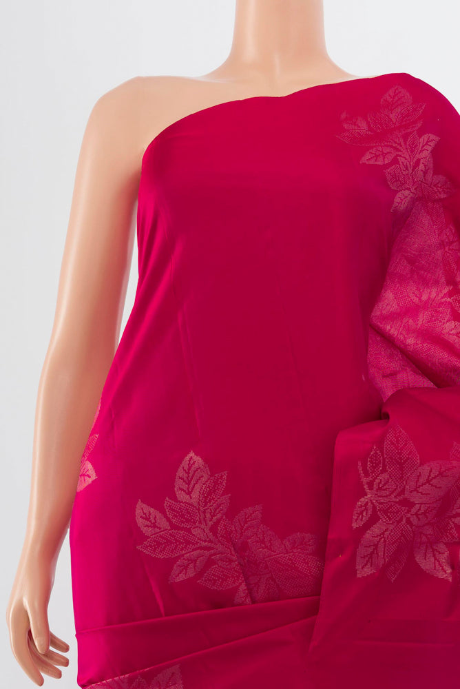 Border image of Dark Pink Soft Silk Saree with Zari Butta on the body and Silk Border. 