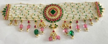 Ruby Blossom Necklace Set