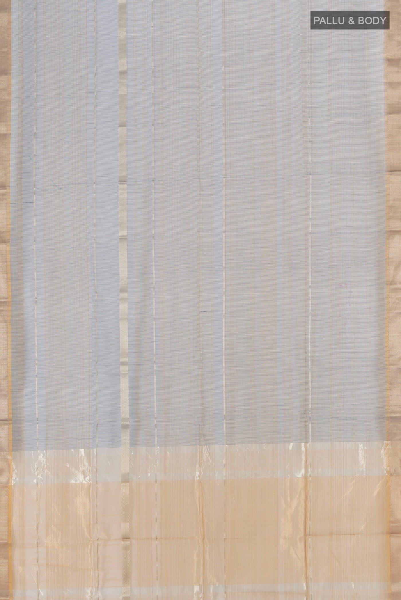 Flat view of Multi Color Maheshwari Silk Cotton Saree with Checked design on the body and Zari Border. 