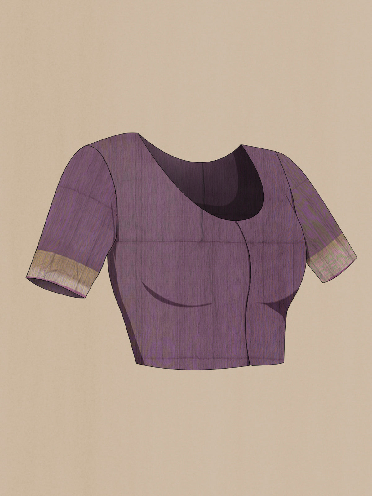 Close up image of the blouse of Green Silk Cotton Saree with Ikat Print on the body and Zari Border. 