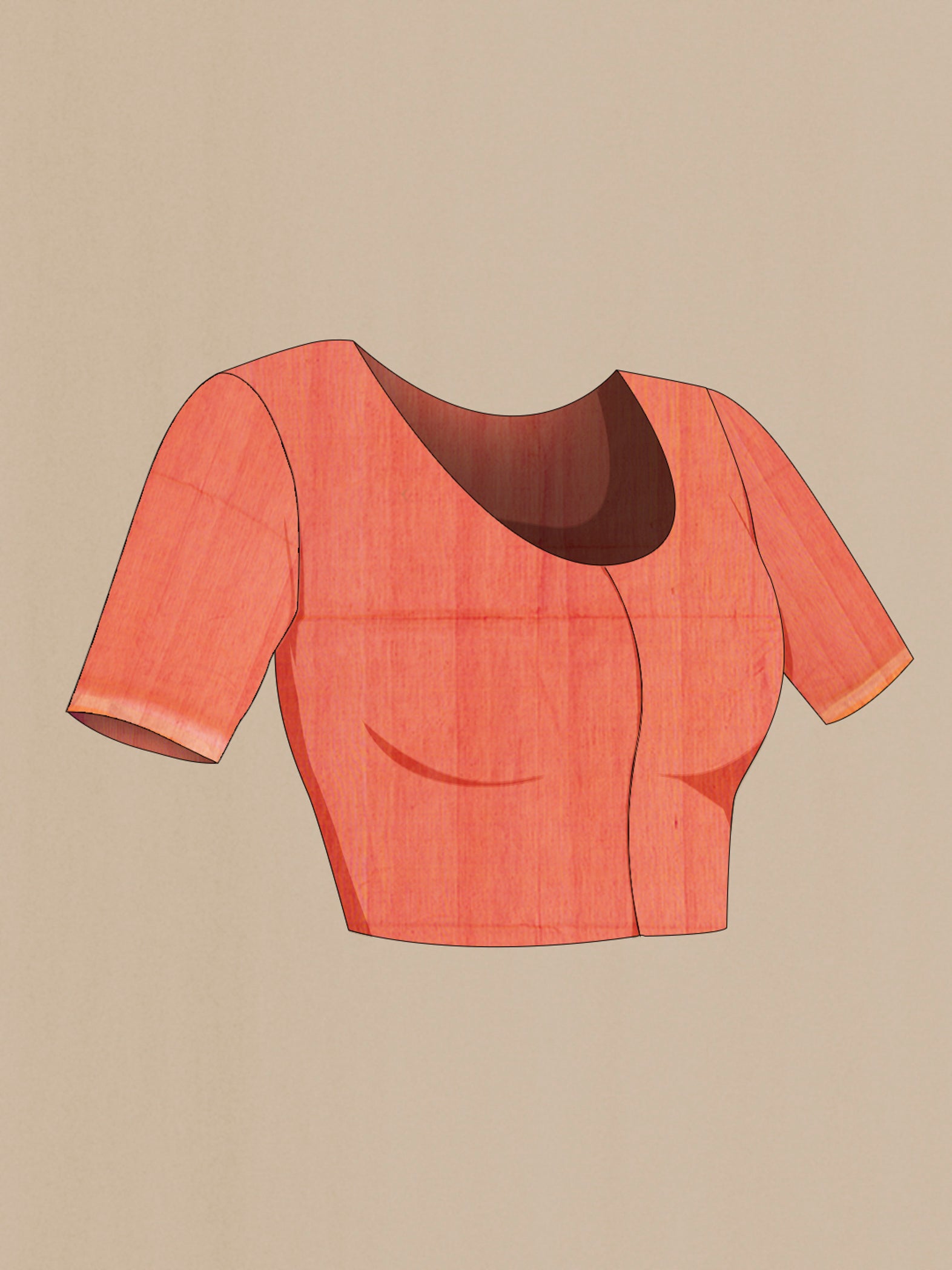 Close up image of the blouse of Dark Pink Silk Cotton Saree with Zari Butta on the body and Zari Border. 