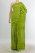 Pure Silk Multi Color Pochampally Saree with Ikat Print on the body and Silk Border.  displayed on a mannequin