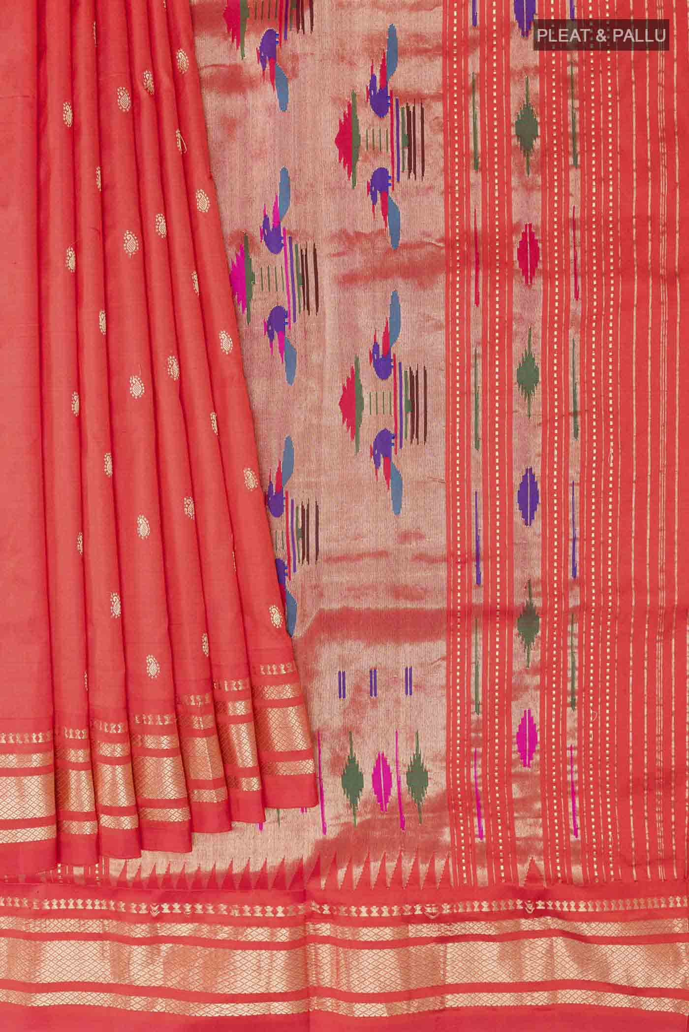 pleats pallu