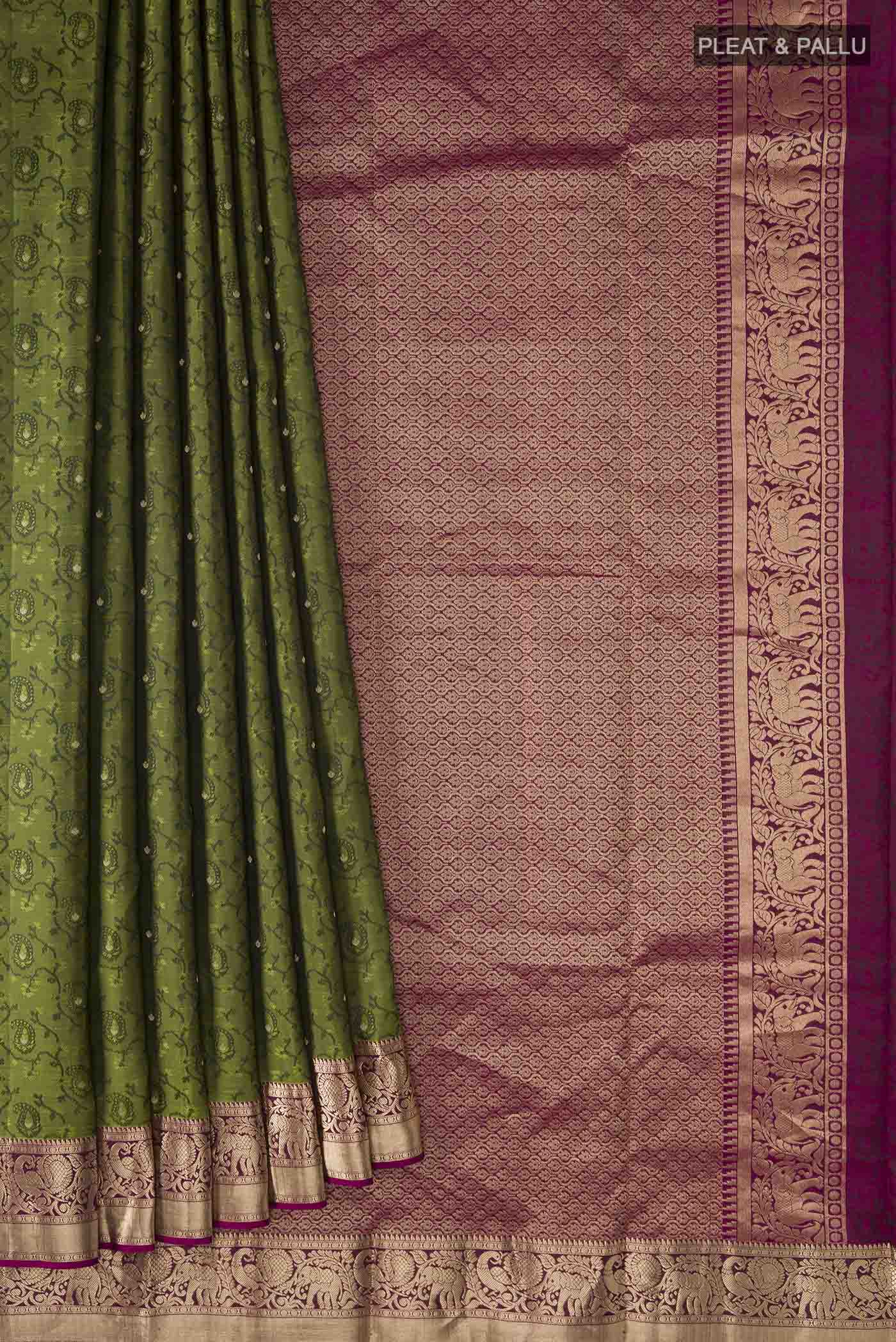 pleats pallu