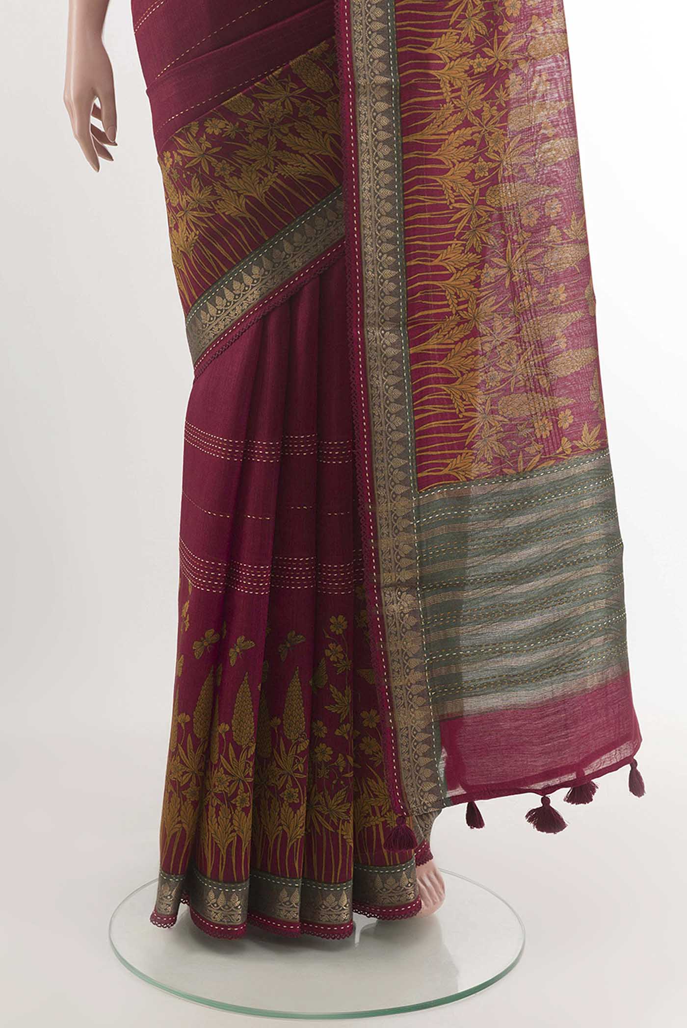 pleats pallu