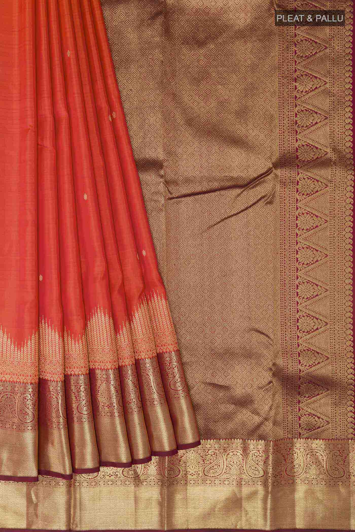 pleats pallu
