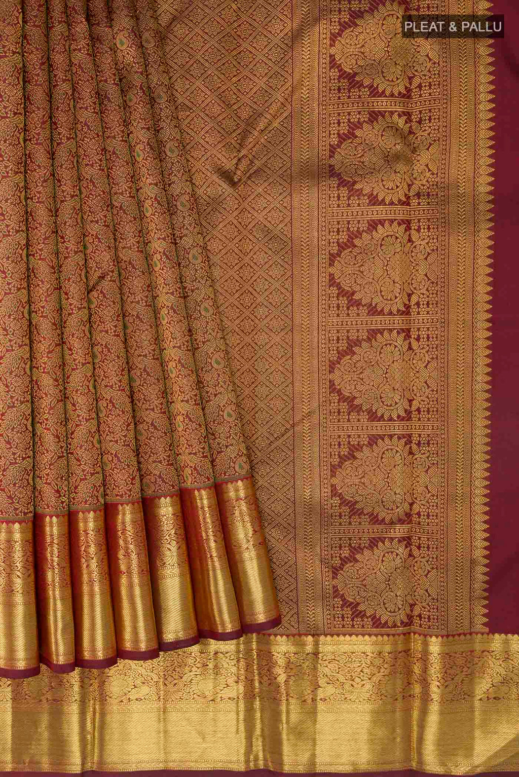 pleats pallu