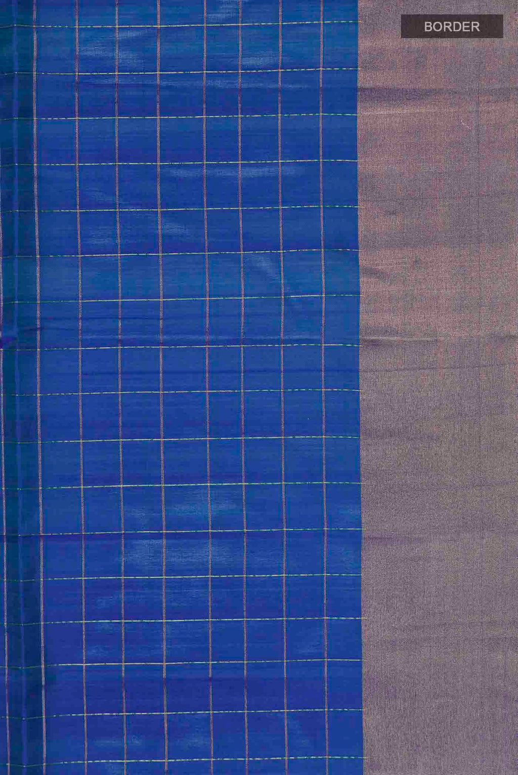 Border image of Blue Soft Silk Saree with Zari Butta on the body and Zari Border