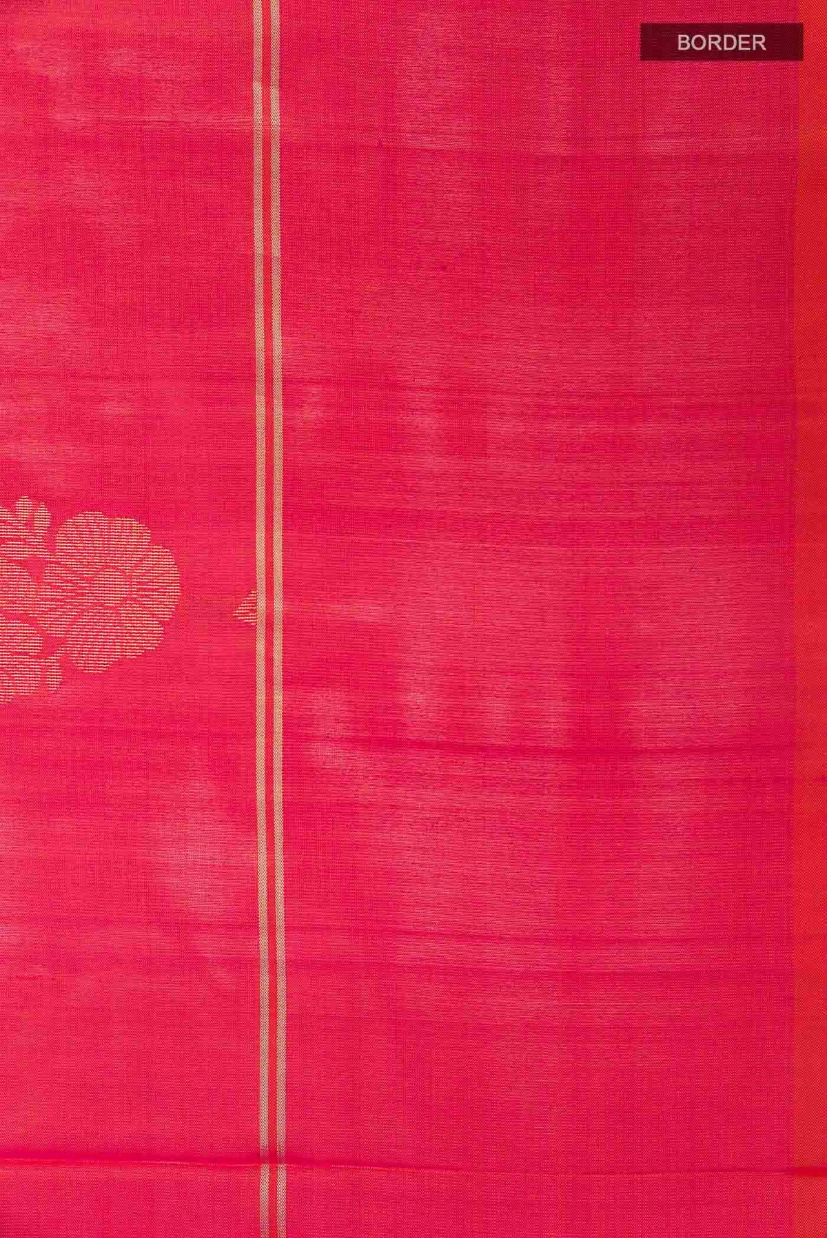 Border image of Pink Dual Tone Soft Silk Saree with Zari Butta on the body and Zari Border