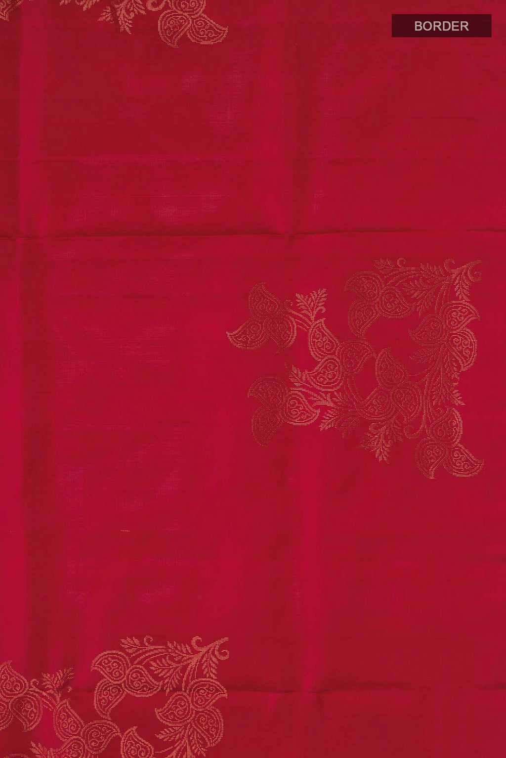 Border image of Maroon Soft Silk Saree with Zari Butta on the body and Zari Border
