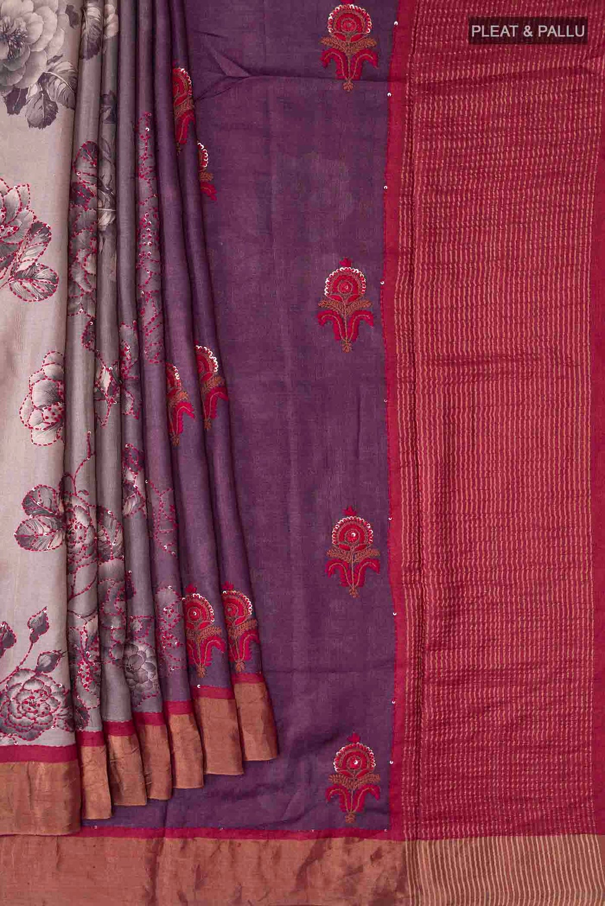 pleats pallu