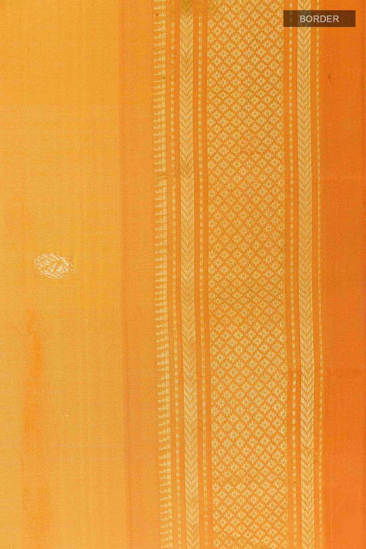 Border image of Yellow Dual Tone Paithani Silk Saree with Zari Butta on the body and Zari Border