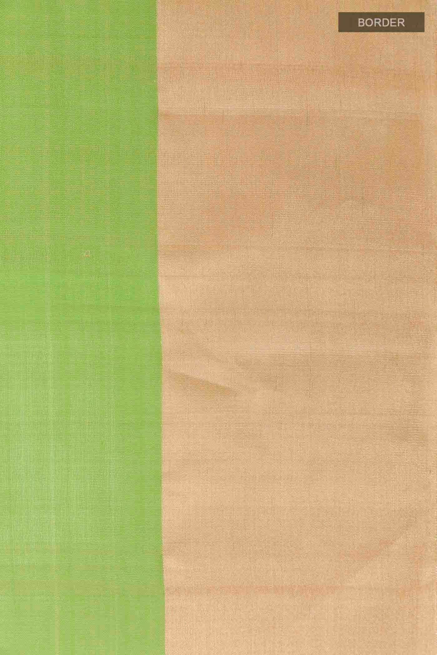 Border image of Multi Color Soft Silk Saree with Stripes on the body and Zari Border