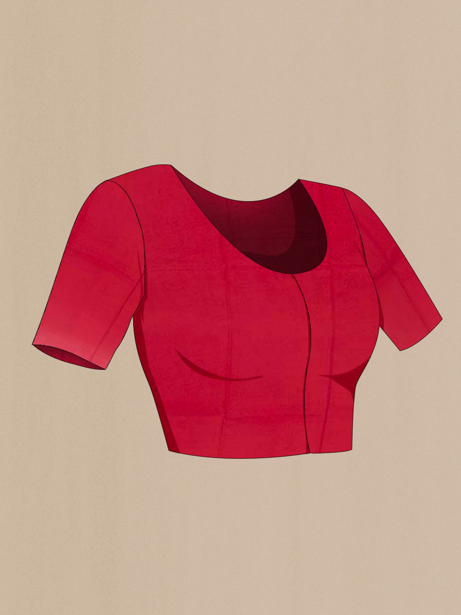 Close up image of the blouse of Blue Printed Silk Saree with Printed design on the body and Printed Border. 