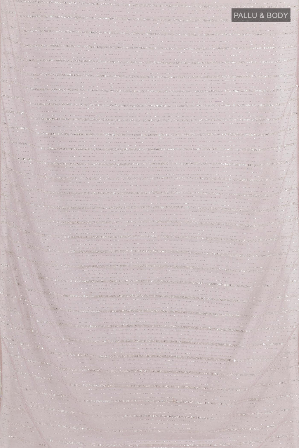 Flat view of Lavender Blended Art Silk Saree with Embroidery on the body and Embroidery Border. 